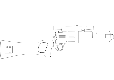 Star Wars Ee 3 Blaster Rifle Coloring Page